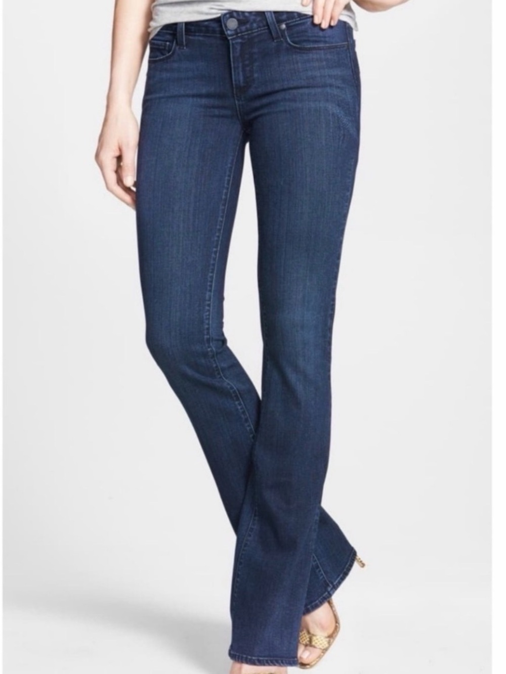 Paige Dark Blue Women's Bootcut Jeans